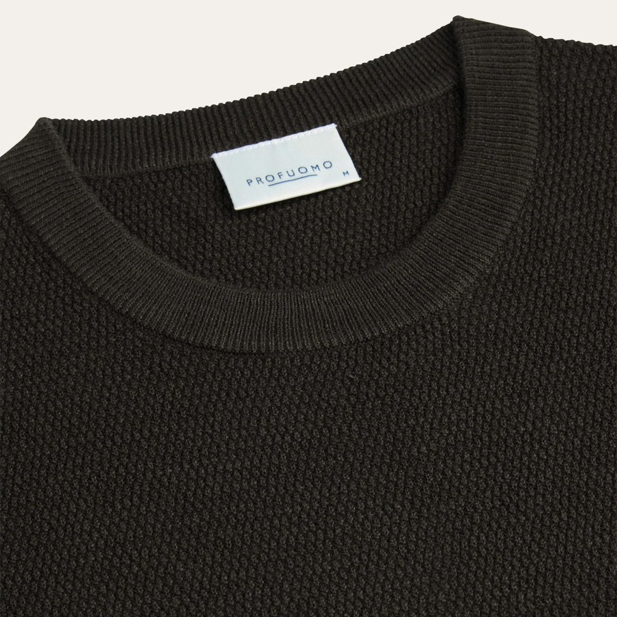 Profuomo Structured Sweater Mørkebrun