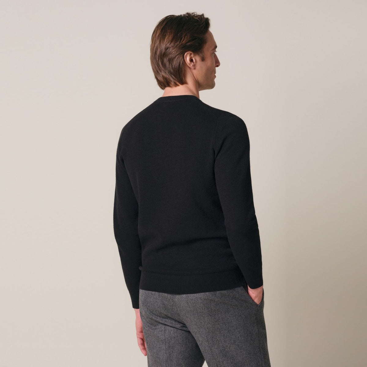 Profuomo Struktureret Sweater Sort