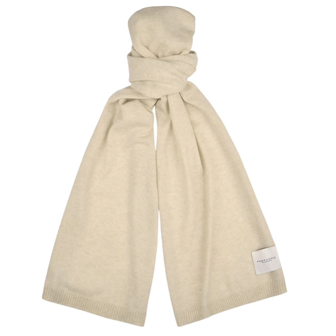 Profuomo uldtørklæde beige