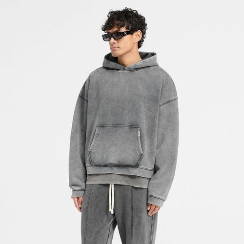 Represent Initial Boxy Hoodie Antraciet