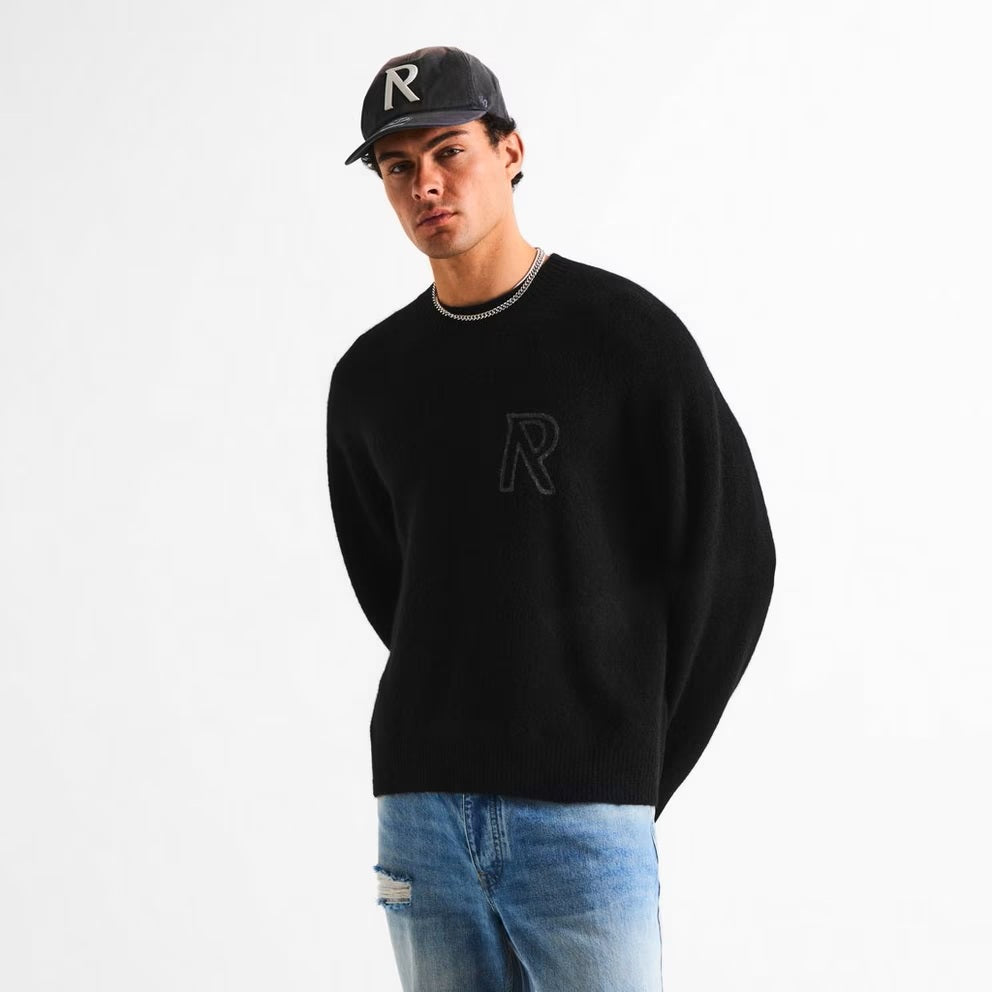 Represent Logo Striktrøje Sort
