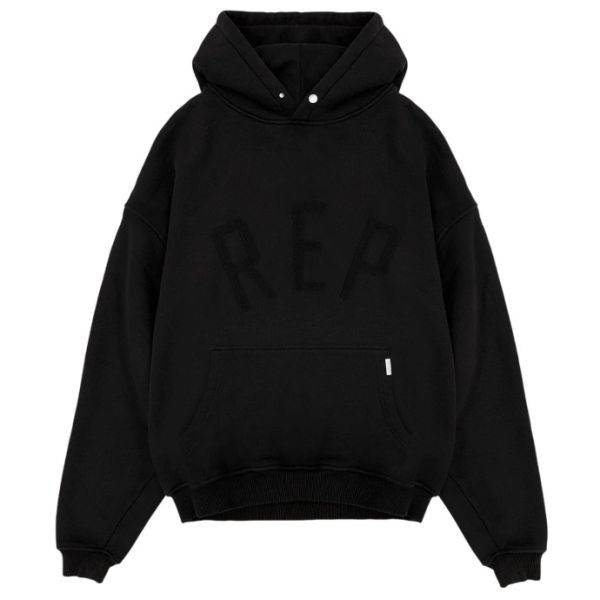 Represent Rep Applique Hoodie Zwart