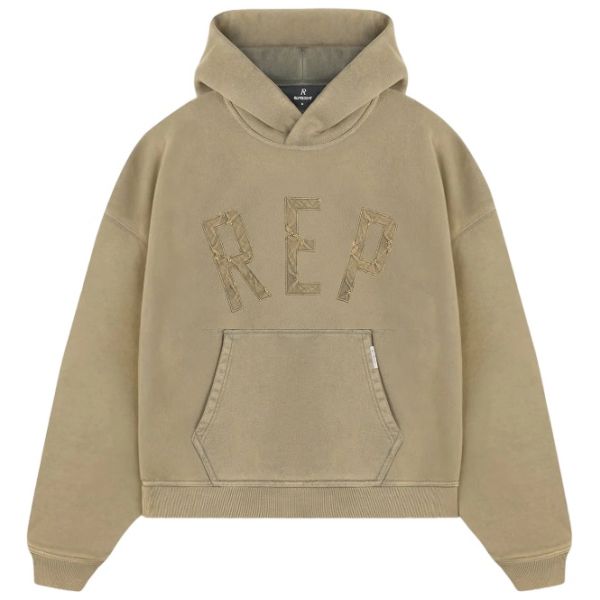 Represent Rep Applique Hoodie Beige
