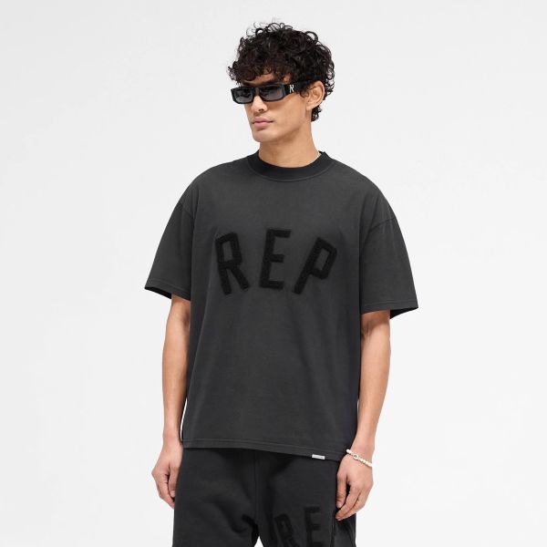 Represent Rep Applique T-shirt Zwart