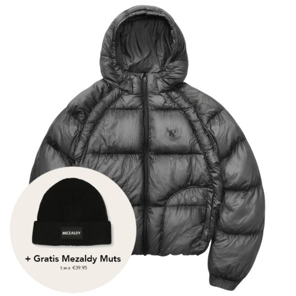 Represent Translucent Hooded Puffer Antracit