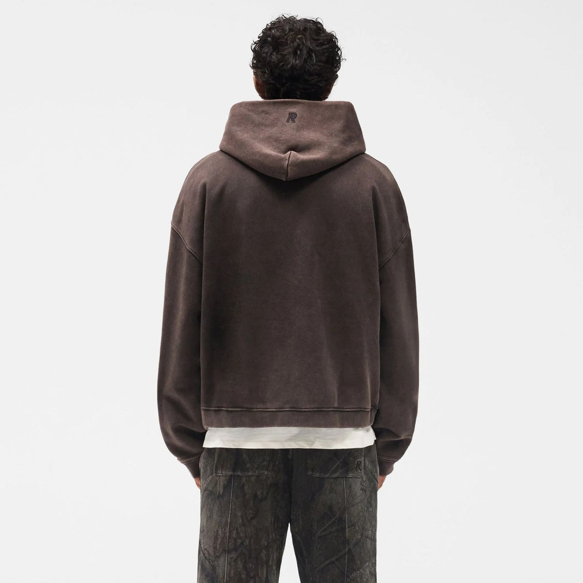 Represent Initial Boxy Hoodie Brun