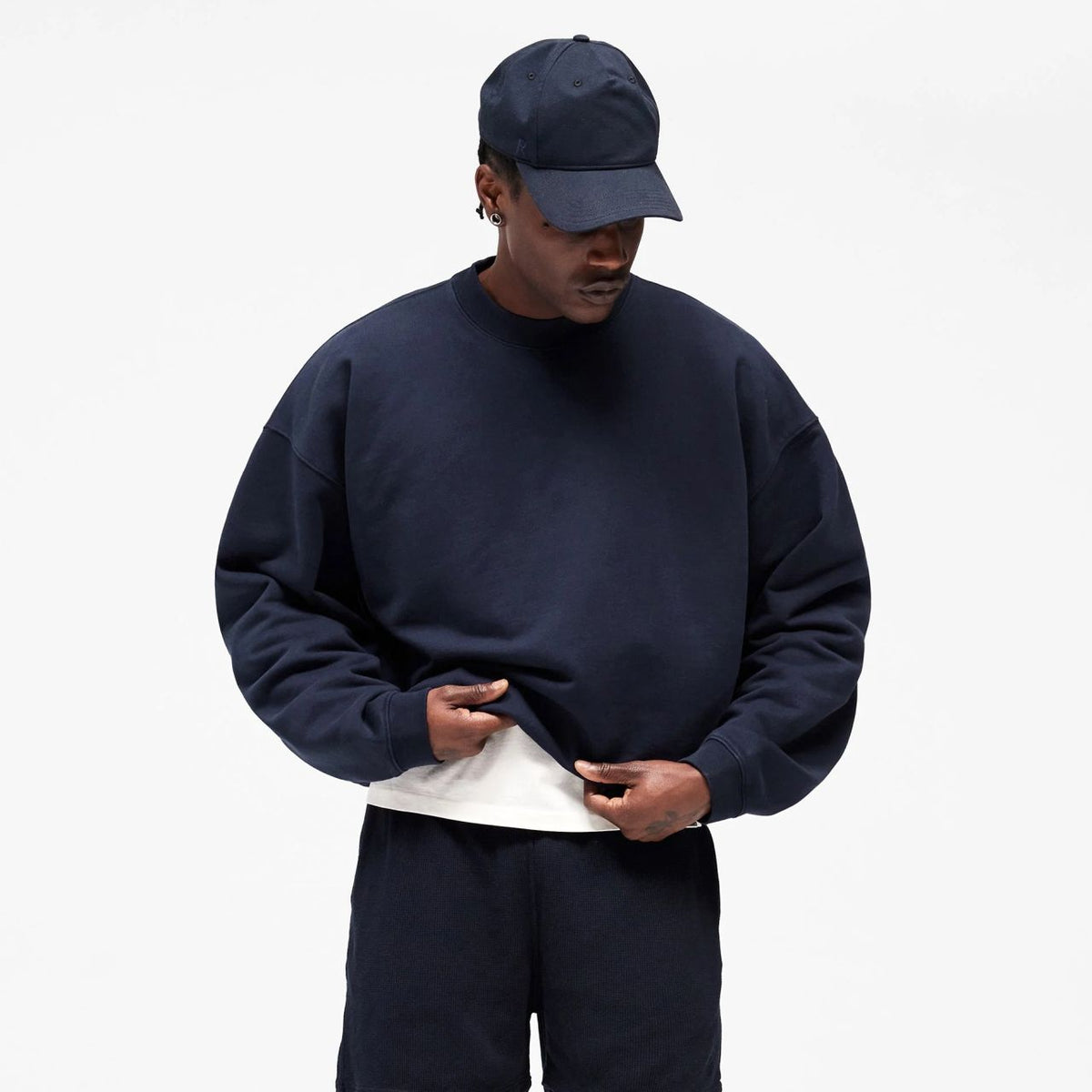Represent Initial Boxy Sweater Navy
