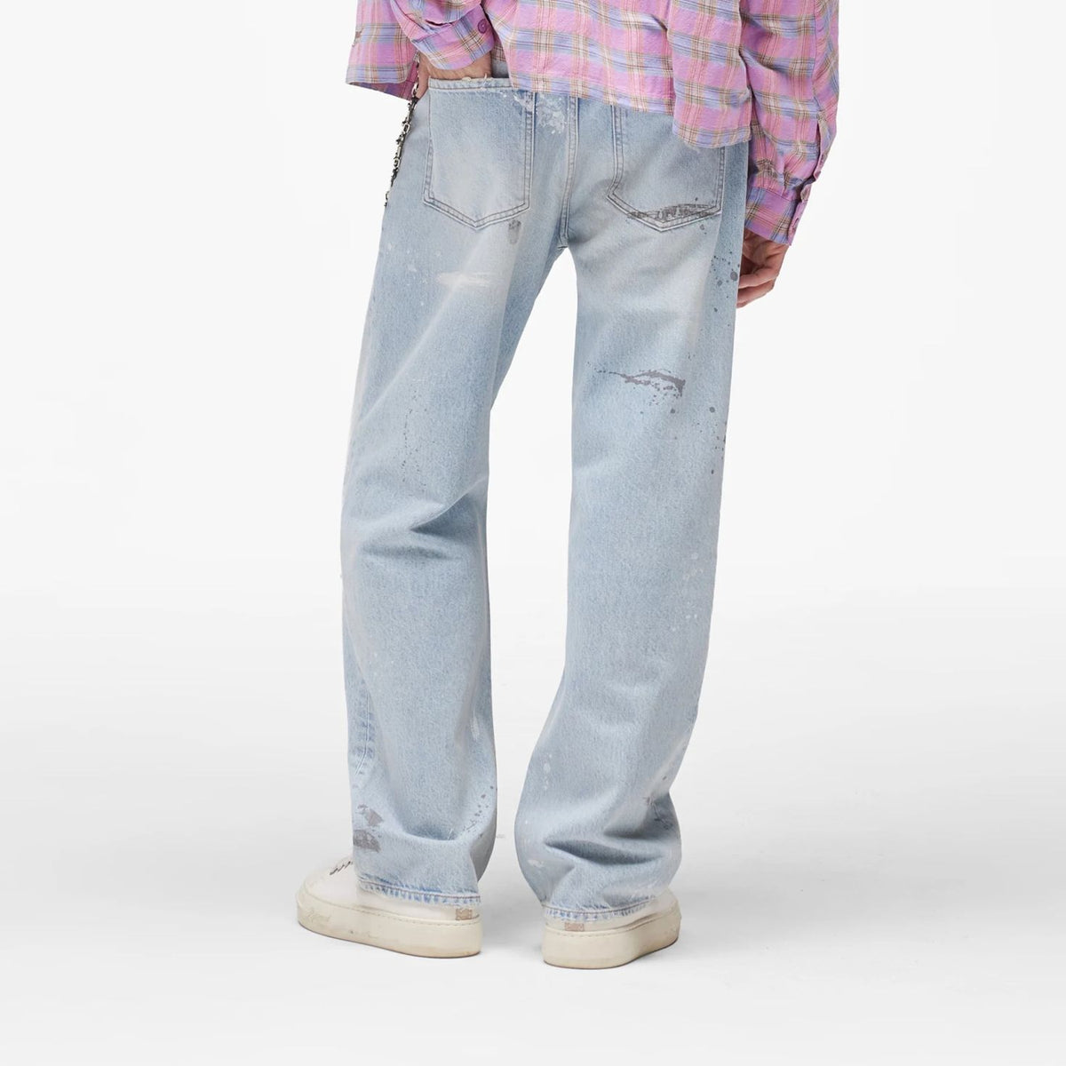 Represent Painted Denim Jeans Lyseblå
