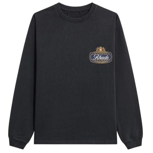 Rhude Safari Crest Longsleeve T-shirt Sort