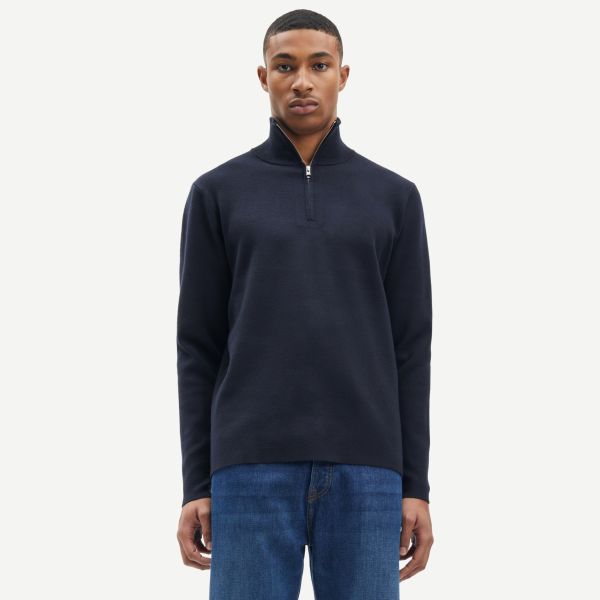 Samsøe Samsøe Gunan Turtle Neck Zip Sweater Navy