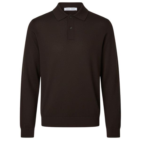 Samsøe Samsøe Sarowan Longsleeve Polo Bruin