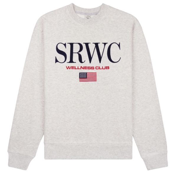 Sporty & Rich Nautical Embroidered Sweater Grijs