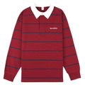 Sporty & Rich Serif Logo Rugby Polo Bordeaux