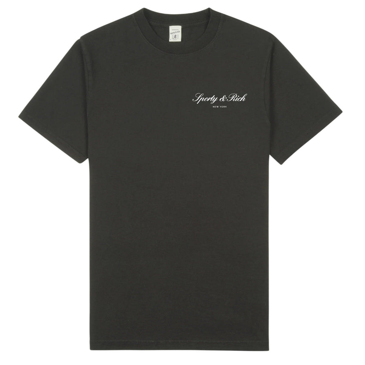 Sporty & Rich Signature NY T-shirt Zwart