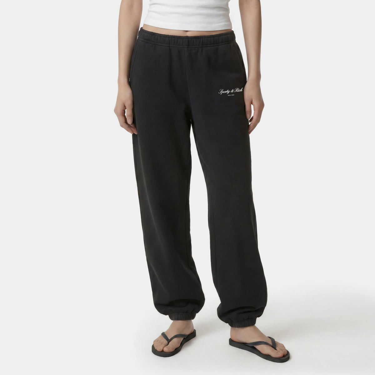 Sporty & Rich Signature NY Trainingsbroek Zwart
