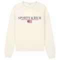 Sporty & Rich S&R Nautical Cotton Sweater Off White
