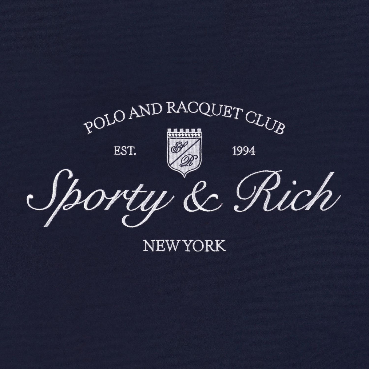 Sporty & Rich Syracuse Embroidered Sweater Navy