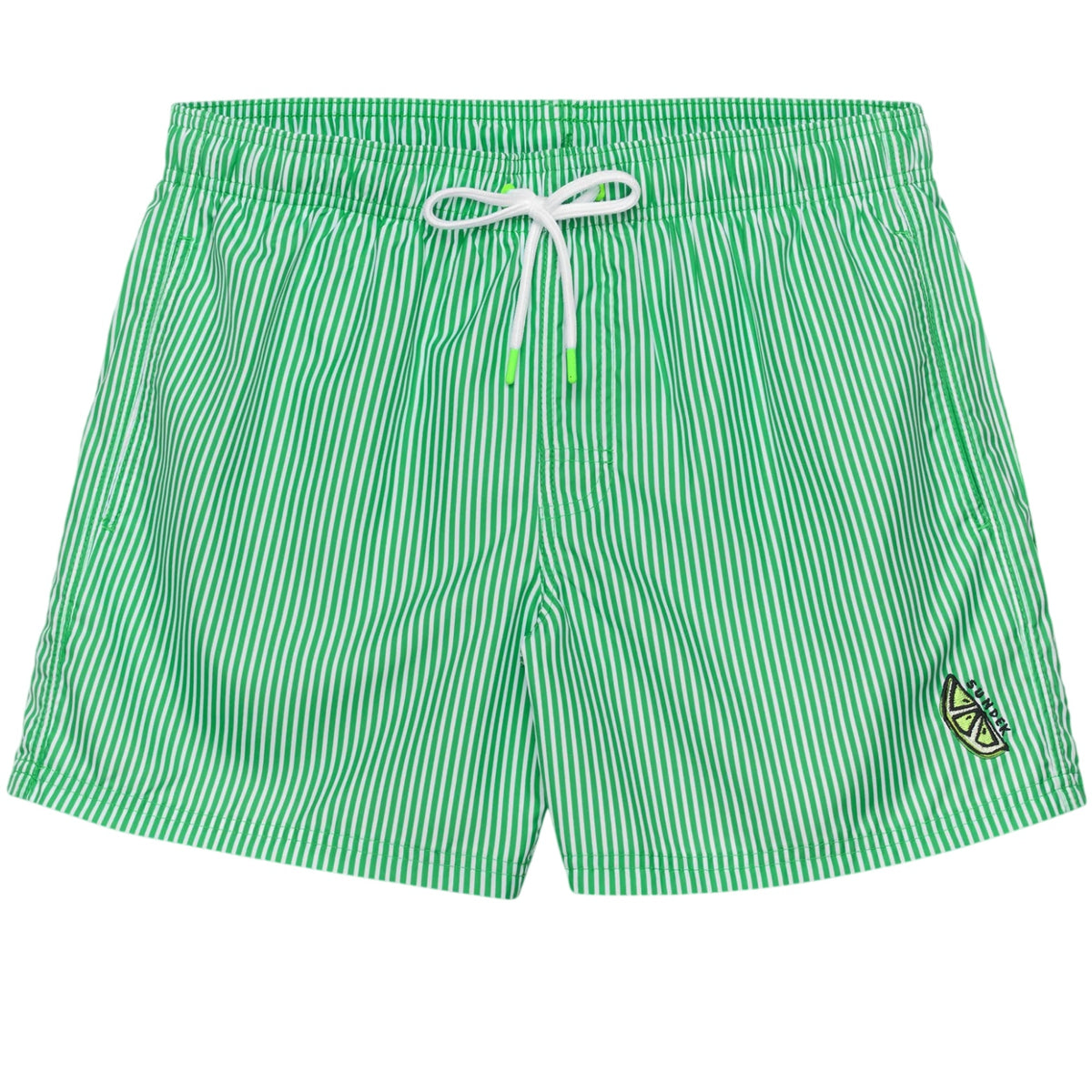 Sundek Printed Striped Zwembroek Licht Groen