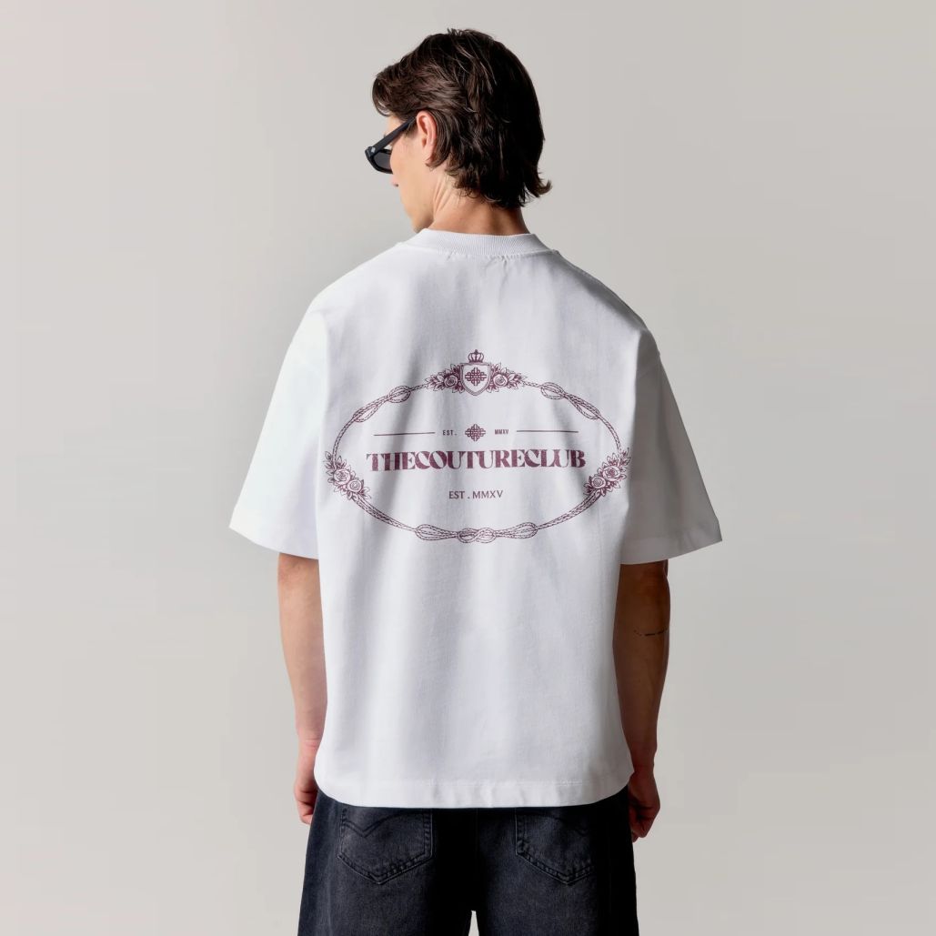 The Couture Club Copyright Crest Grafisk T-shirt Hvid
