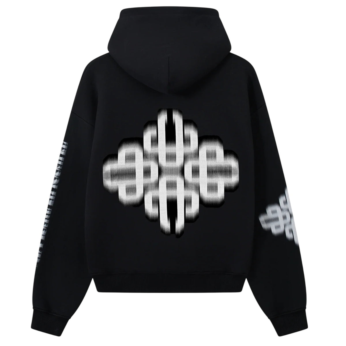 The Couture Club Motion Blurred Emblem Hoodie Zwart