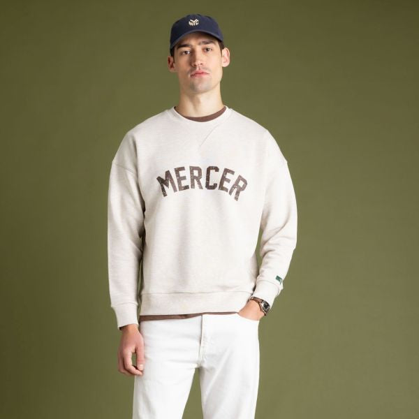 The Mercer Brand Logo Sweater Off White