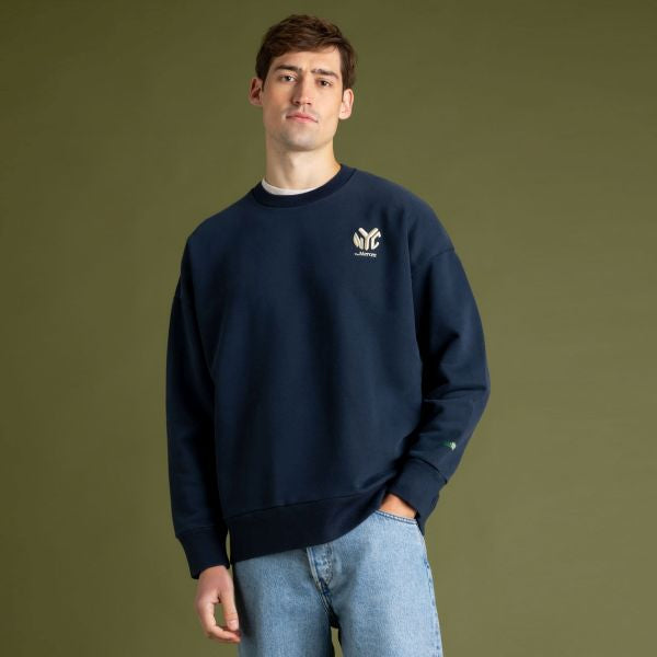 The Mercer Brand The Subway Sweater Donker Blauw