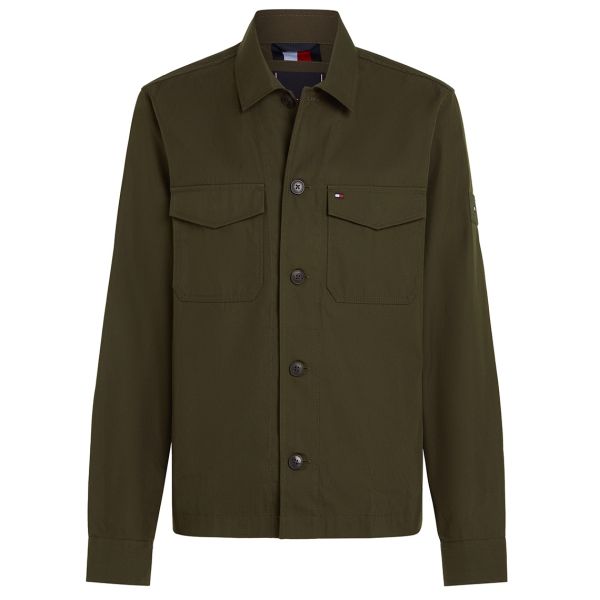 Tommy Hilfiger Cotton Nylon Overshirt Donker Groen