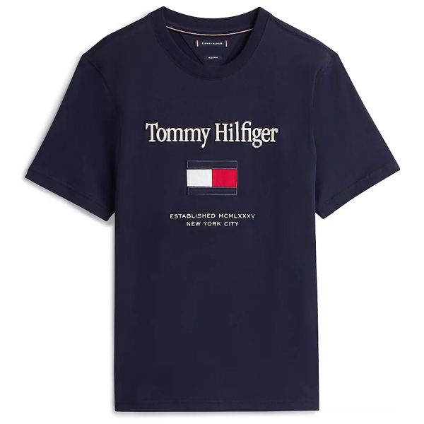 Tommy Hilfiger Embro Flag T-shirt Navy