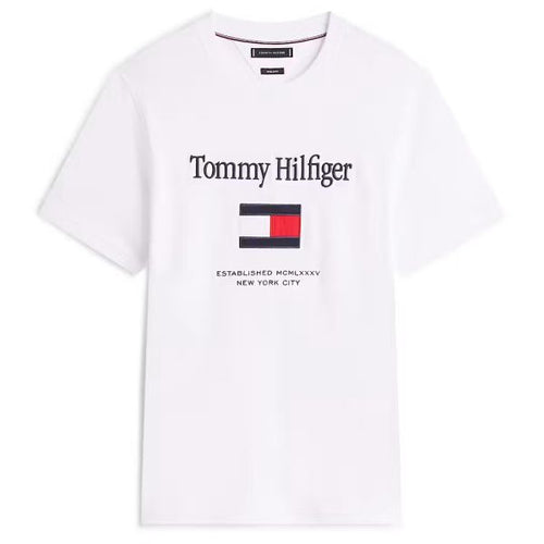 Tommy Hilfiger Embro Flag T-shirt Wit