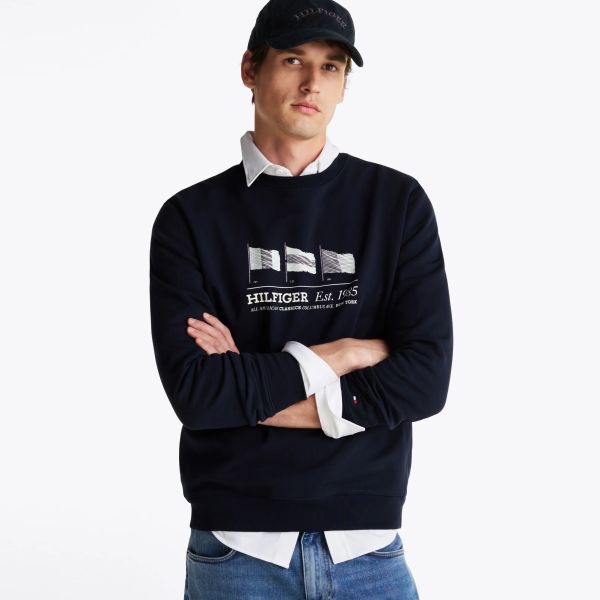 Tommy Hilfiger Flags Sweater Navy