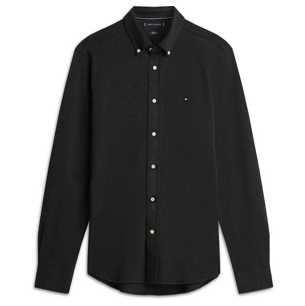 Tommy Hilfiger Knit Pique Feather Overhemd Antraciet