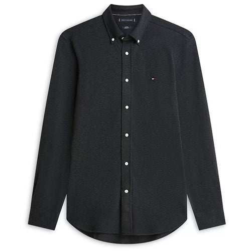 Tommy Hilfiger Knit Pique Feather Overhemd Zwart