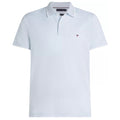 Tommy Hilfiger Linen Pique Regular Polo Licht Blauw