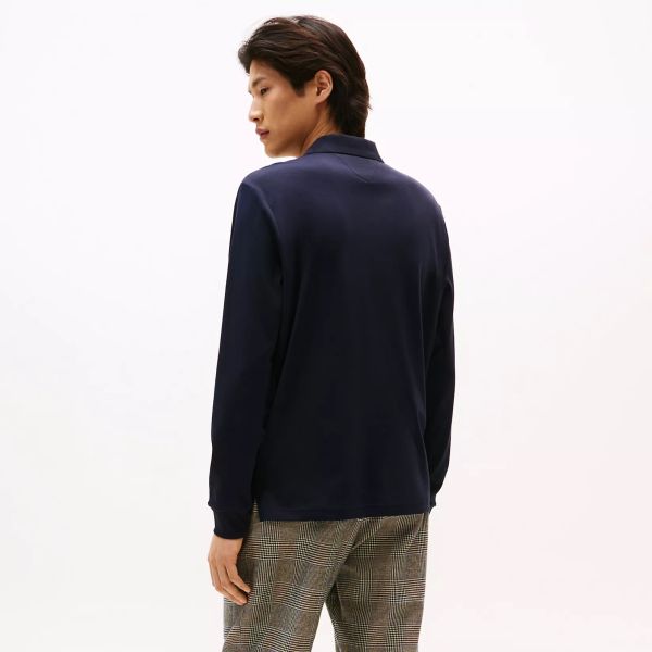 Tommy Hilfiger Liquid Cotton Longsleeve Polo Navy