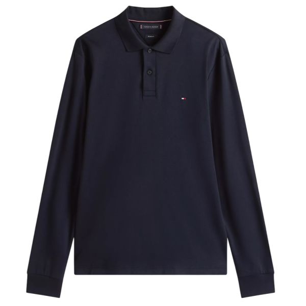 Tommy Hilfiger Liquid Cotton Longsleeve Polo Navy