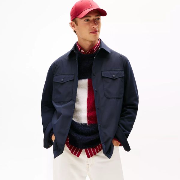 Tommy Hilfiger Mix Media Intechno Overshirt Navy