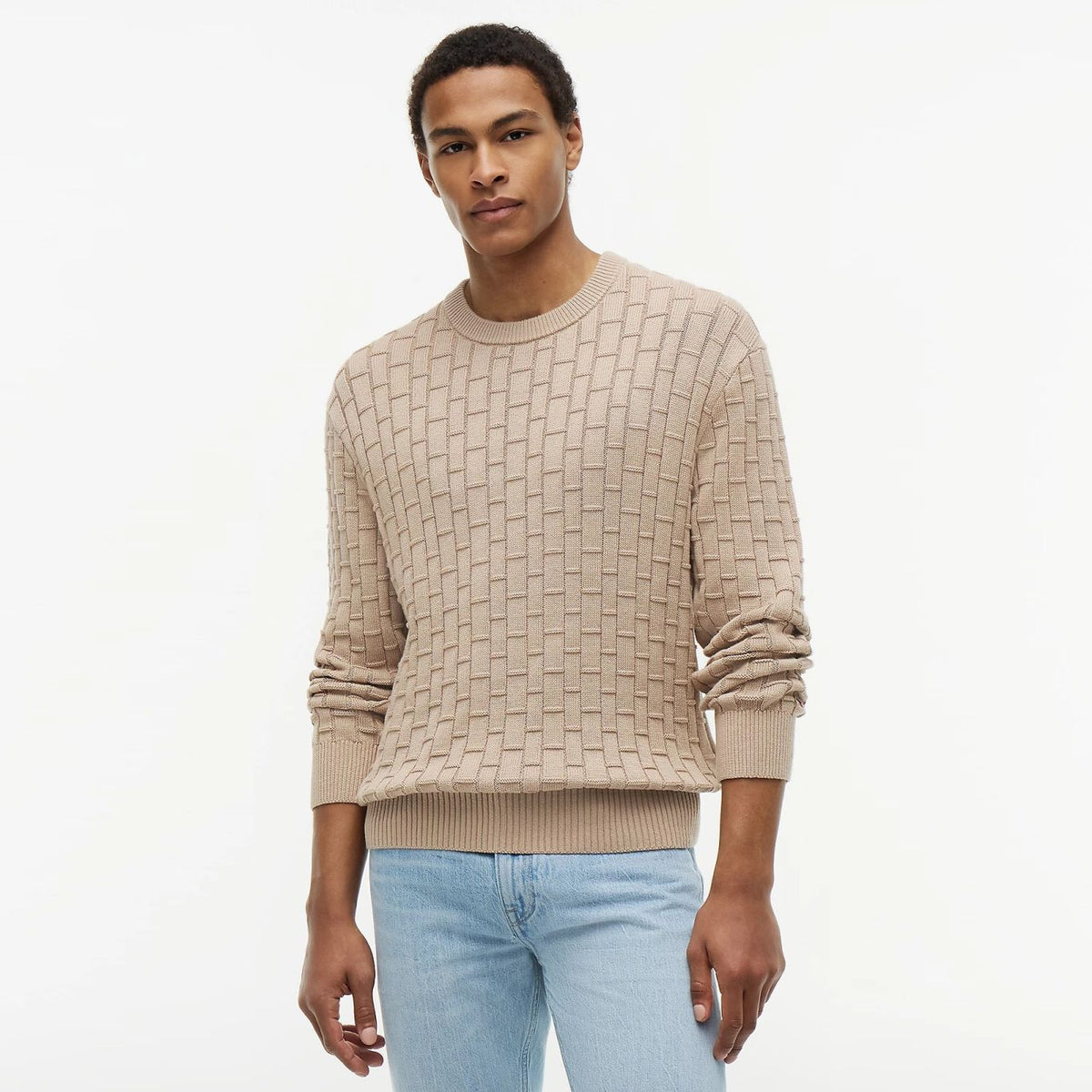 Tommy Hilfiger Mock Cable Sweater Beige