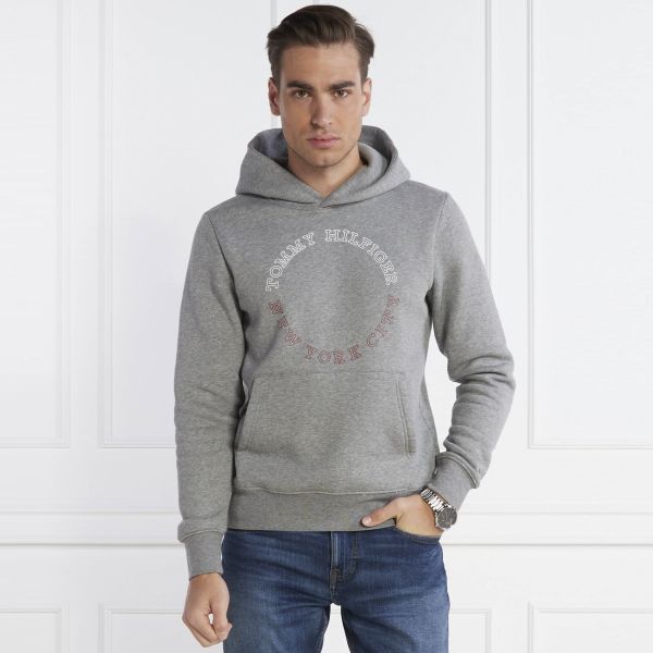 Tommy Hilfiger Monotype Roundall Hoodie Grijs