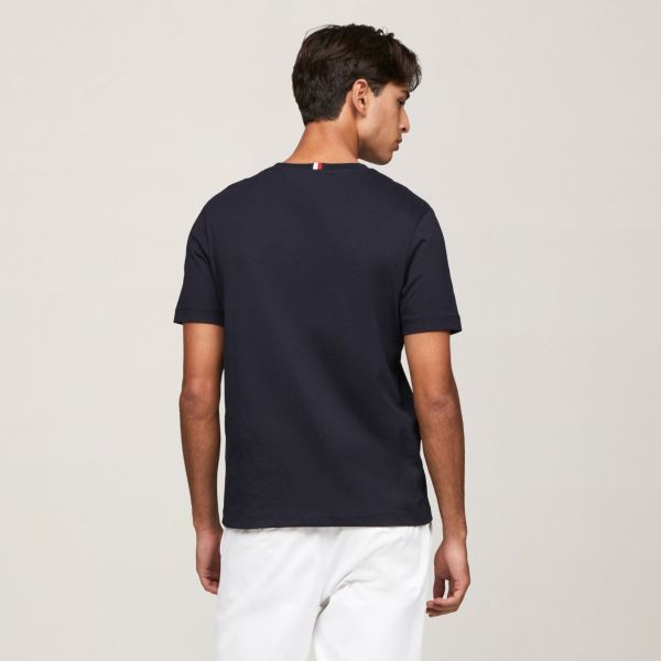 Tommy Hilfiger Monotype Woven Label T-shirt Navy