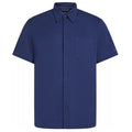 Tommy Hilfiger Open Knit Full Plack Overhemd Navy