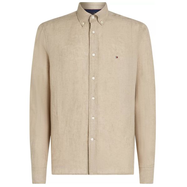 Tommy Hilfiger Pigment Dyed Solid Overhemd Beige