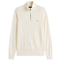 Tommy Hilfiger Zip Mock Sweater Off White