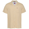 Tommy Jeans Linen Blend Camp Overhemd Beige
