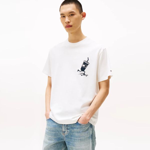 Tommy Jeans Relaxed Skater Back T-shirt Wit