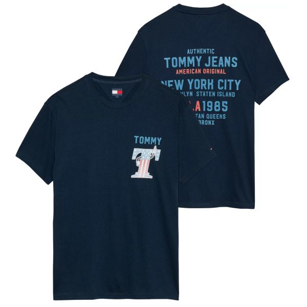 Tommy Jeans USA Script T-shirt Navy