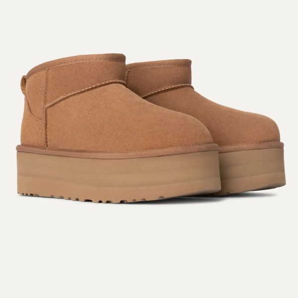 UGG Classic Ultra Mini Platform Laars Bruin