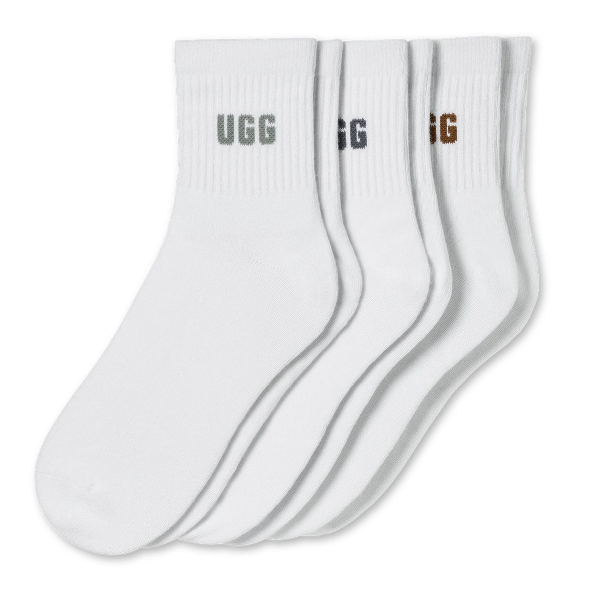 UGG Quinlin Logo Quarter 3-pak strømper flerfarvet