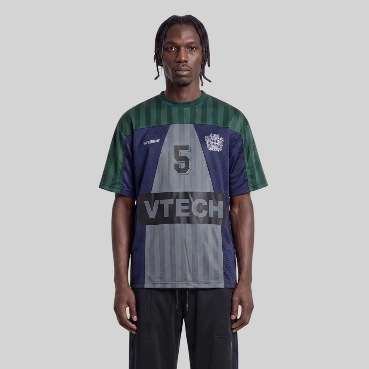 Han Kjøbenhavn Club Oversized T-shirt Donker Groen/Navy/Grijs