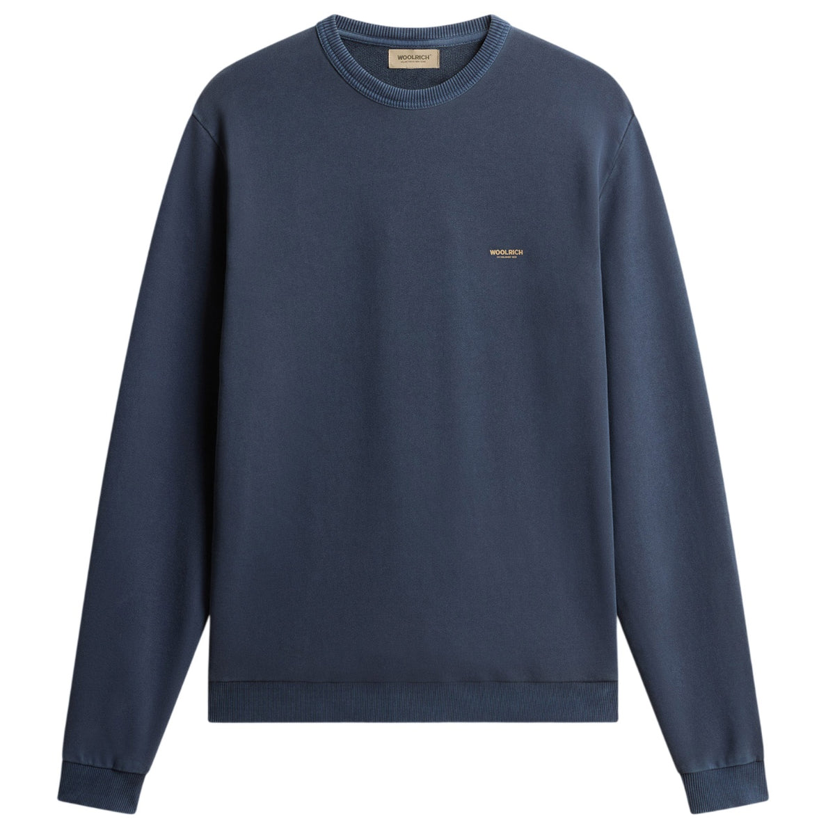 Woolrich Garment Dyed Logo Sweater Navy