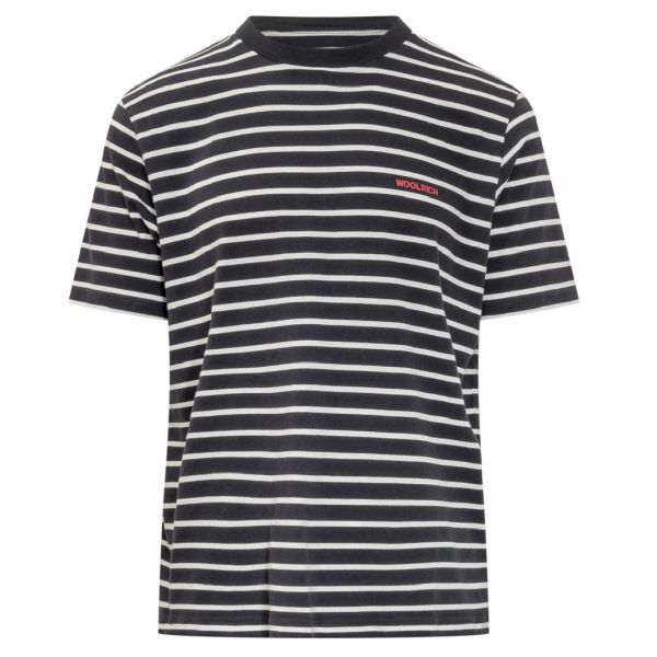 Woolrich Striped T-shirt Navy/Wit